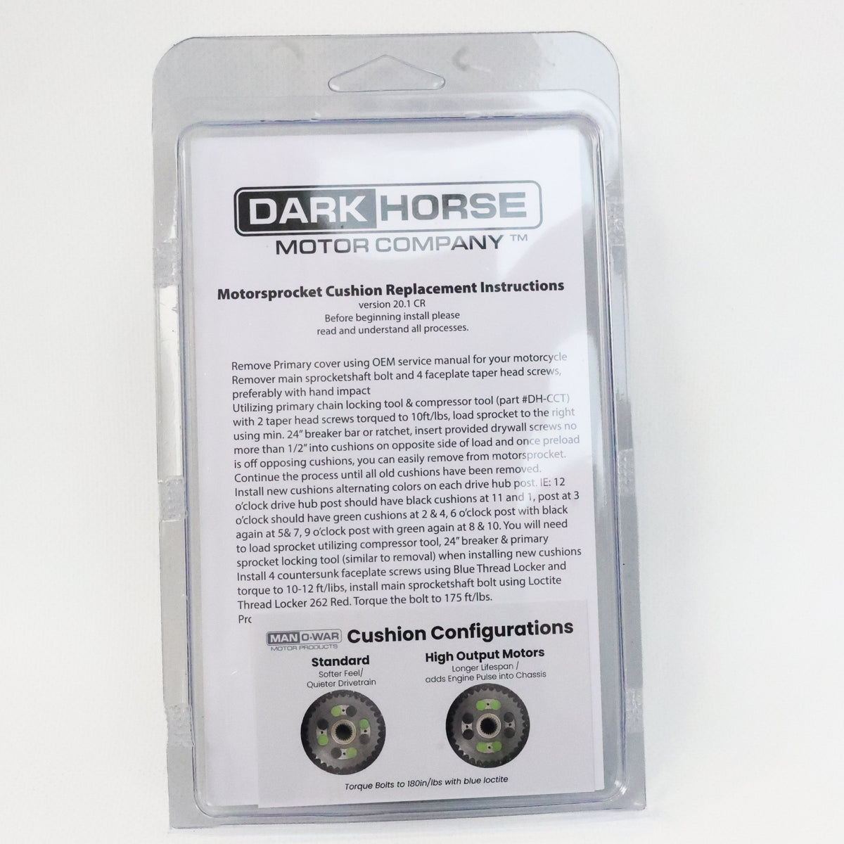 Darkhorse Man O' War Motorsprocket Cushion Replacement Kit